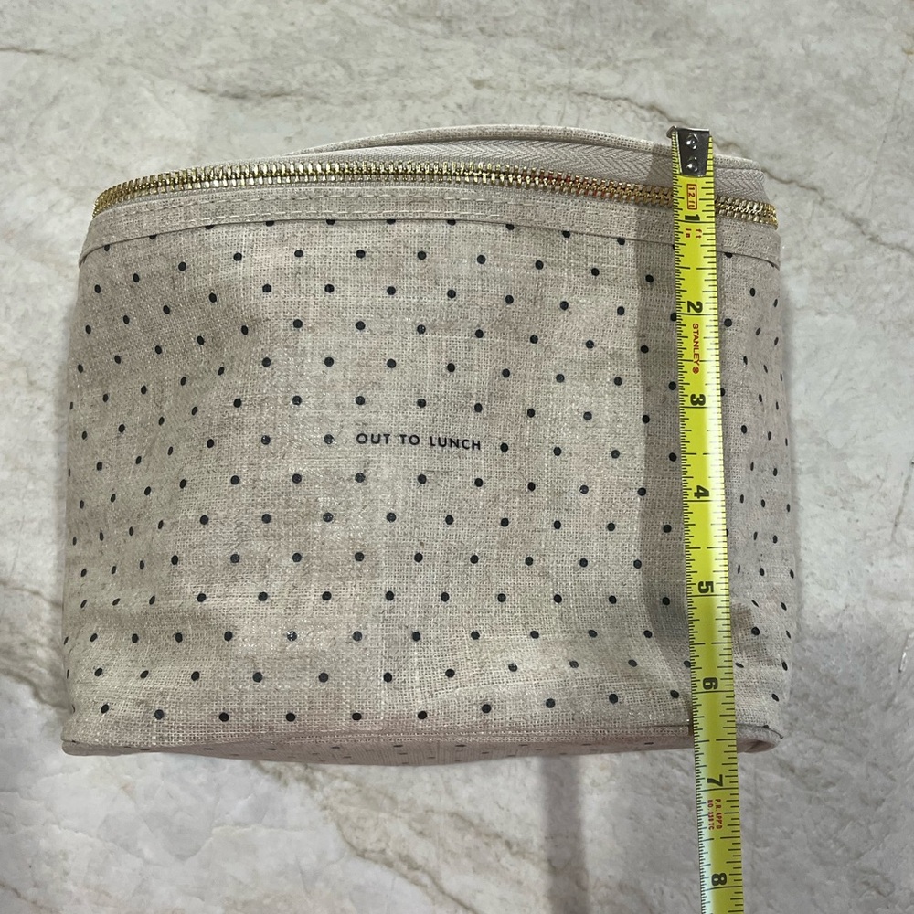 Kate Spade Polka Dot Lunch Bag with Gold Zipper - Picture 7 of 9